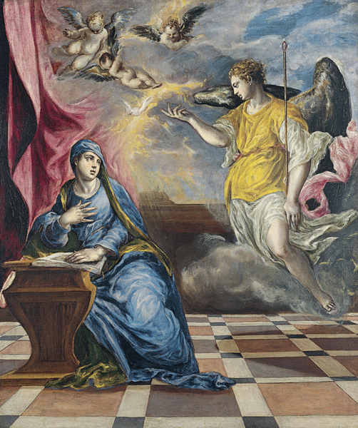 世界のタグ名画 the annunciation エルグレコ