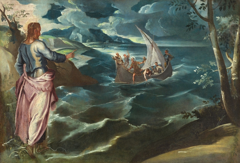 世界のタグ名画 christ at the sea of galilee ティントレット