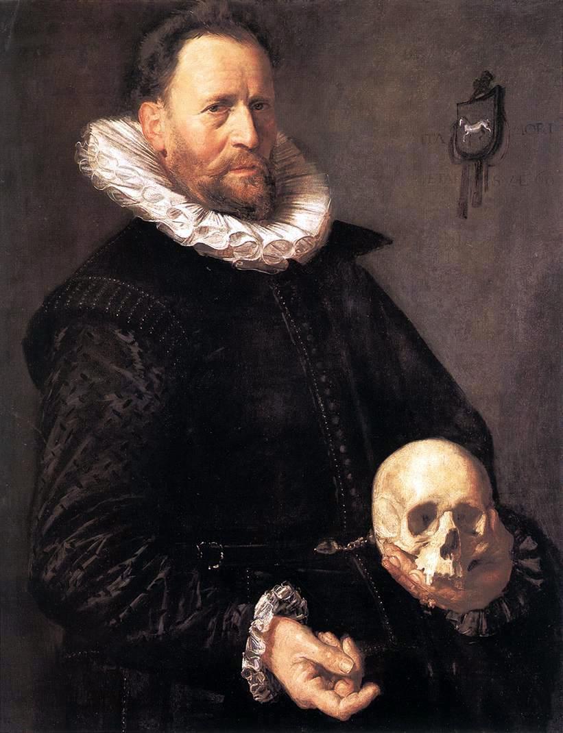 世界のタグ名画 - Portrait of a Man Holding a Skull. / フランス 